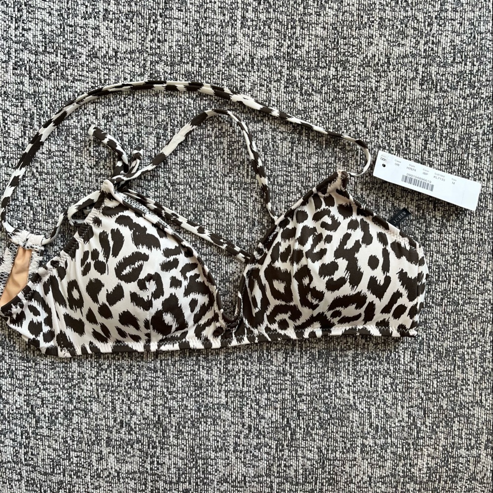 J. Crew cheetah print bikini top